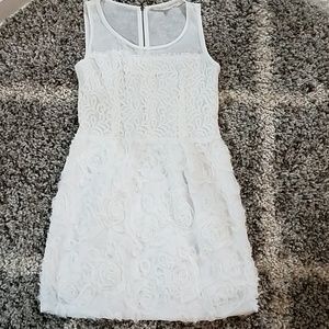 RACHEL rachel roy suze 4 white lace dress